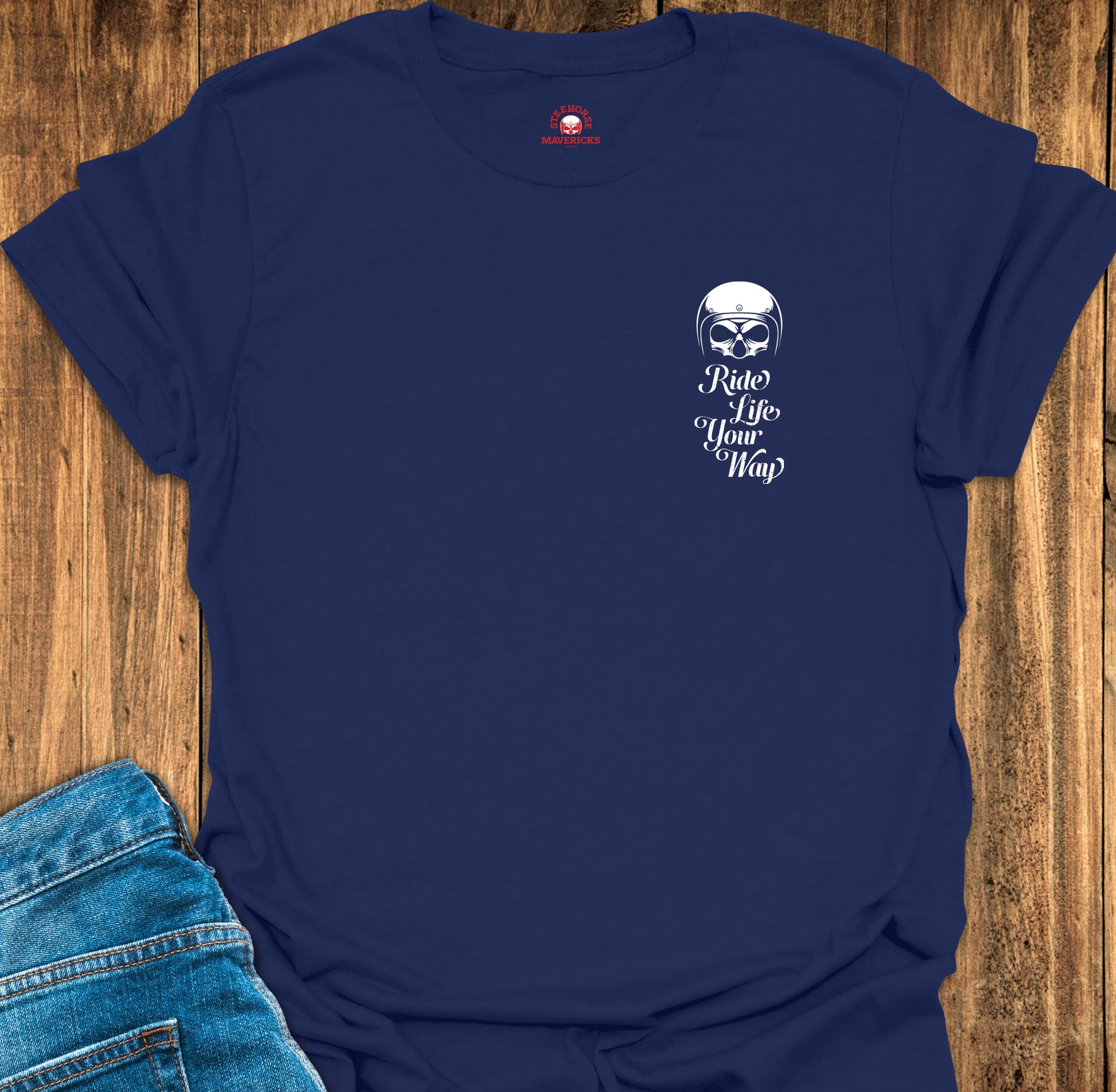 Navy Blue T-Shirt Front View